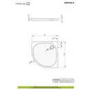 Душовий піддон Zantos A 90x90 см, RADAWAY (M3ZNA9090-06)