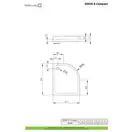 Душовий піддон Siros E Compact 90x80 см правий, RADAWAY (SBE9817-1R)