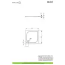 Душовий піддон Delos C 80x80 см, RADAWAY (SDC0808-01)