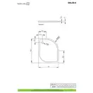 Душовий піддон Delos E 90x80см правий, RADAWAY (SDE8090-01R)