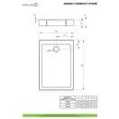 Душовий піддон Doros F Compact Stone White 120x80 см, RADAWAY (SDRFP1280-05-04S)