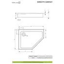 Душовий піддон Doros PT E Compact 100x80 см правий, RADAWAY (SDRPTP1080-05R)