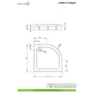 Radaway Laros A Compact Душовий піддон 85x85 см, білий (SLA8585-01)