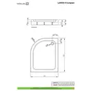 Radaway Laros E Compact Душовий піддон 100x80, лівий (SLE81017-01L)