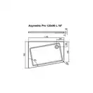 Душовий піддон лівий ASYMETRIC PRO 120×90 L 10°, RAVAK (XA25G70101L)