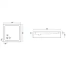 Rea Savoy Душевой поддон 90x90, черный (REA-K4803)