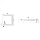 Rea Savoy Душевой поддон 90x90, черный (REA-K4803)