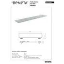 Поличка скляна 104102044 White Bemeta Чехія