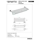 Поличка 104105072 OMEGA для рушників Bemeta Чехія