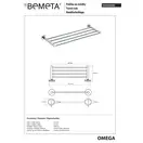 Поличка для рушників 104105082 Omega Bemeta Чехія