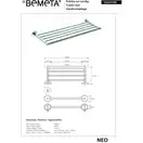 104205085 Neo Поличка для рушників 600 мм Bemeta Чехія (104205085)