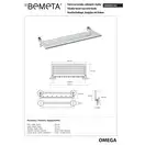 104205162 OMEGA:поличка для рушників з гачками  Bemeta (104205162)