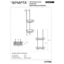 104702172 Cytro Підвісна поличка для душу подвійна  , Bemeta (104702172)