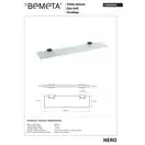 Поличка скляна 135002240 Nero Bemeta Чехія
