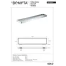 139102312 SOLO: Поличка скляна 500 мм Bemeta Чехія (139102312)
