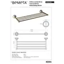 Поличка Kera 144702187 для рушників 666x245мм Bemeta Чехія