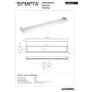 145802312 Gamma Поличка скло 60 см Bemeta Чехія (145802312)