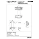 Поличка для мила 146208242 Cytro : кутова, хром/блиск Bemeta Чехія