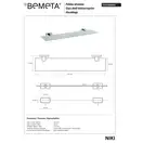 Поличка скляна 153102042 NIKI 500 мм Bemeta Чехія