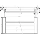 Полиця з тримачем для рушників Hansgrohe AddStoris 63х64,8x24,8 см, Polished Gold Optic (41751990)