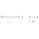 Полка стеклянная подвесная MEXEN VOX BLACK (MEX-707037-70)