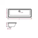 Умивальник вбудовуваний Artceram Gea, 90x33 (GEL002 01; 00)