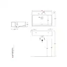 Умивальник підвісний Artceram QUADRO 65х48 (QUL003 01; 00)