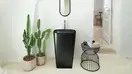 Catalano Раковина отдельностоящая, слив в пол Green Lux Сolori 38 х 55 х h85 см, цвет - чёрный матовый 1FRGRLXNS
