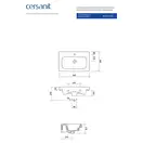 Умивальник меблевий Moduo Slim 60 Cersanit (CCWF1007772074)