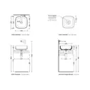 Раковина накладная на столешницу Flaminia Flag 40 х 40 х h14 см, цвет - Latte opaco (матовый) FG40A Latte