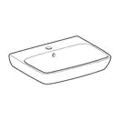 Раковина підвісна Geberit Selnova Square 65 х 46 см  500.299.01.5