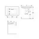 Geberit One Раковина, 75x48 см, біла глянцева (505.003.00.1)