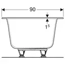 Раковина Geberit One 75 х 48 см  505.004.00.1