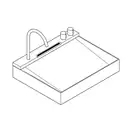 Раковина Hansgrohe Avalegra AquaUnit 58 х 47,5 х 10 см, без переливу, з функцією QuickClean+, із змішувачем, Brushed Black Chrome  22472340