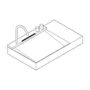 Раковина Hansgrohe Avalegra AquaUnit 78 х 47,5 х 10 см, без переливу, з функцією QuickClean+, із змішувачем, Chrome  22473000