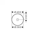 Раковина накладна на стільницю Ø40 см (покриття SmartClean) Hansgrohe Xuniva S  61071450