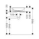 Раковина накладна на стільницю Ø40 см (покриття SmartClean) Hansgrohe Xuniva S  61071450