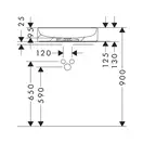 Раковина накладна на стільницю 40х55 см (покриття SmartClean) Hansgrohe Xuniva D  61072450