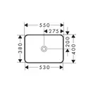 Раковина накладна на стільницю 40х55 см (покриття SmartClean) Hansgrohe Xuniva Q  61075450