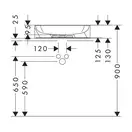 Раковина накладна на стільницю 40х55 см (покриття SmartClean) Hansgrohe Xuniva Q  61075450