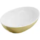 Умывальник (раковина) MEXEN ELZA BRUSHED GOLD WHITE накладной (MEX-21014017)