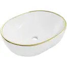 Умывальник (раковина) MEXEN VIKI WHITE GOLD EDGE накладной (MEX-21054805)
