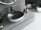 Умывальник (раковина) MEXEN VIKI 48 BLACK BRUSH SILVER накладной (MEX-21054873)