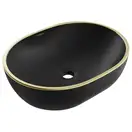 Умывальник (раковина) MEXEN VIKI BLACK GOLD EDGE накладной (MEX-21054875)