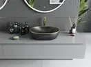 Умывальник (раковина) MEXEN VIKI BLACK GOLD EDGE накладной (MEX-21054875)