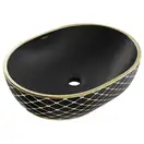 Умывальник (раковина) MEXEN VIKI BLACK DIAMOND GOLD накладной (MEX-21054879)