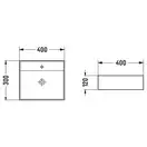 Умывальник (раковина) MEXEN MINI 40 LIGHT GREY MATT накладной подвесной (MEX-21094061)