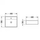 Умывальник (раковина) MEXEN MINI 40 BLACK MATТ накладной подвесной (MEX-21094085)