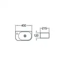 Mexen Viera 40 Умывальник, черный матовый (MEX-21274085R)