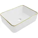 Умывальник (раковина) MEXEN CATIA WHITE GOLD EDGE накладной (MEX-21314805)